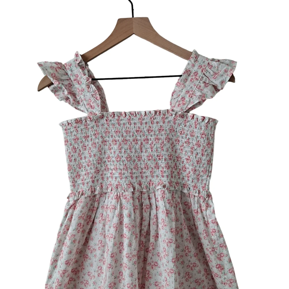 Janie and Jack The Emily floral smocked Sundress Dress Petal pink - Picture 3 of 9